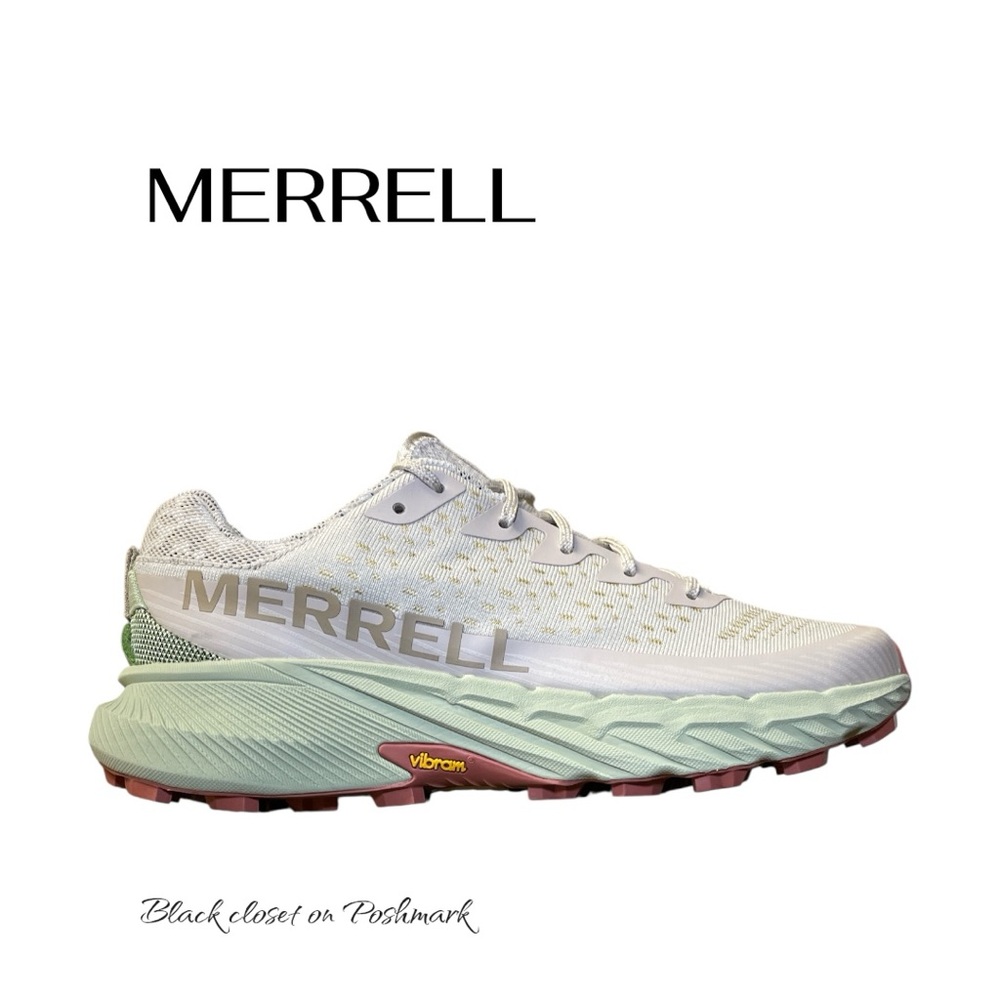 Merrell White and Light Green Running Shoes